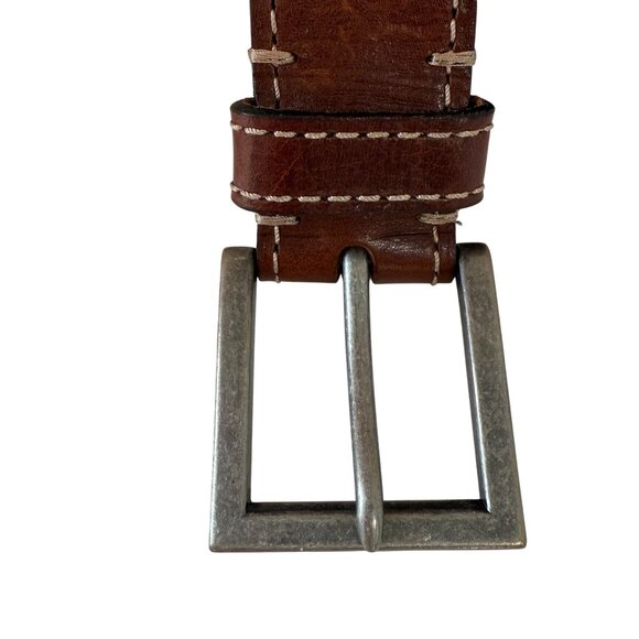 Mara Giordani Genuine Leather Dress Belt Men’s 32/80 Brown Handmade in Italy - Picture 2 of 8